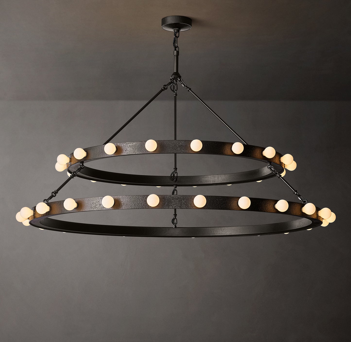 Vitoria Round Two Tiered Chandelier 48"