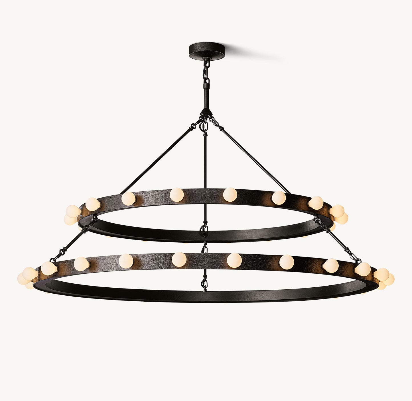 Vitoria Round Two Tiered Chandelier 48"