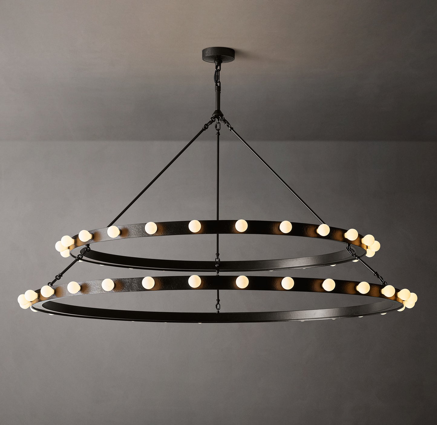 Vitoria Round Two Tiered Chandelier 60"