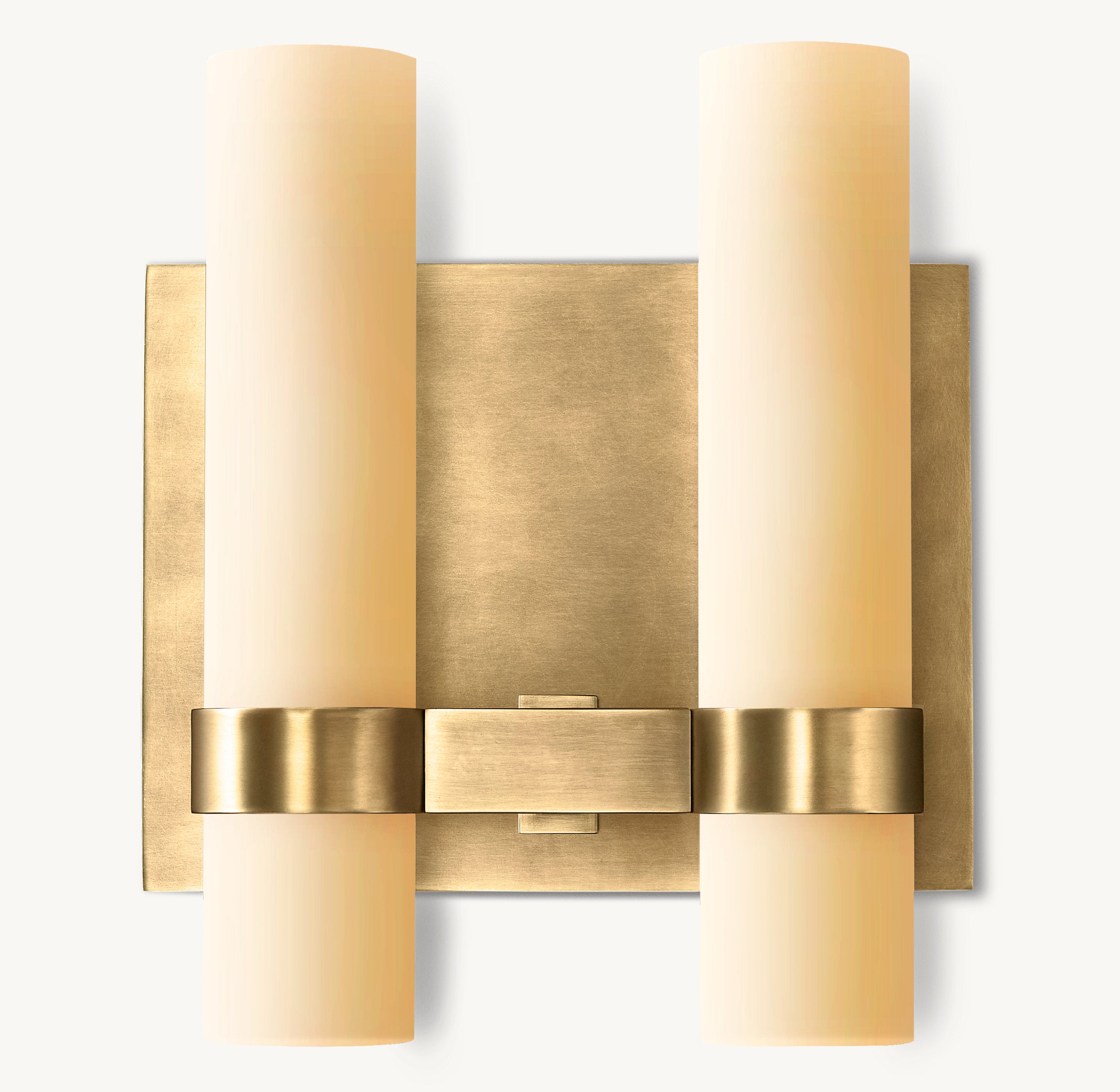 Ravelle Milk Glass Double Sconce