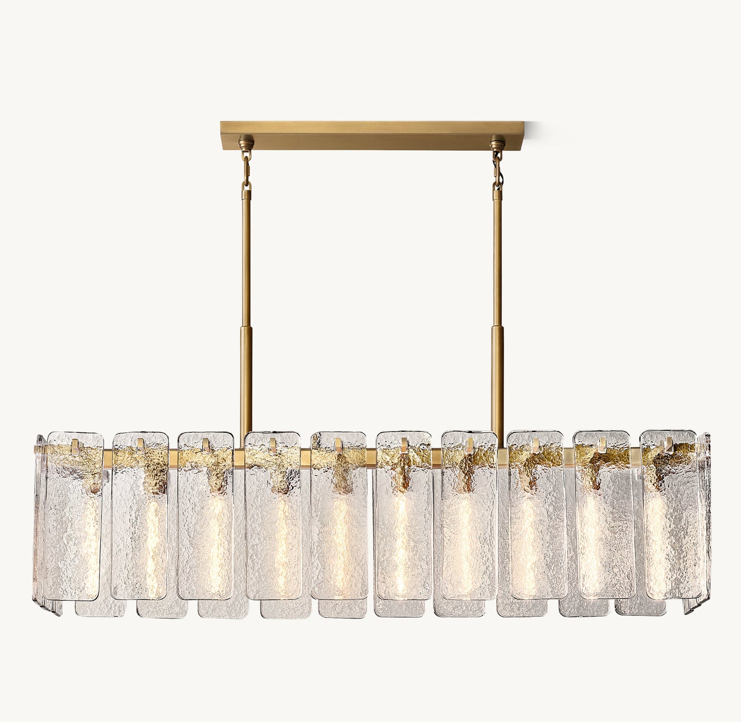 Calamette Glass Rectangular Chandelier 60"