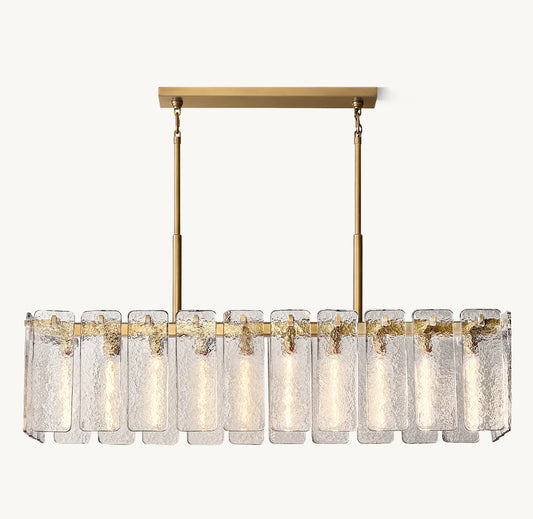 Calamette Glass Rectangular Chandelier 60"