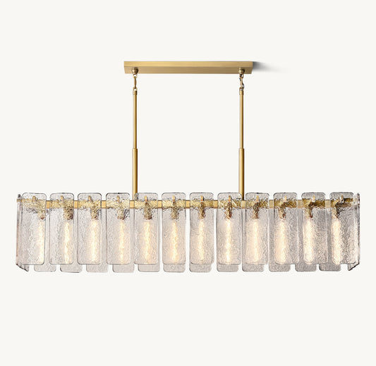 Calamette Glass Rectangular Chandelier 72"