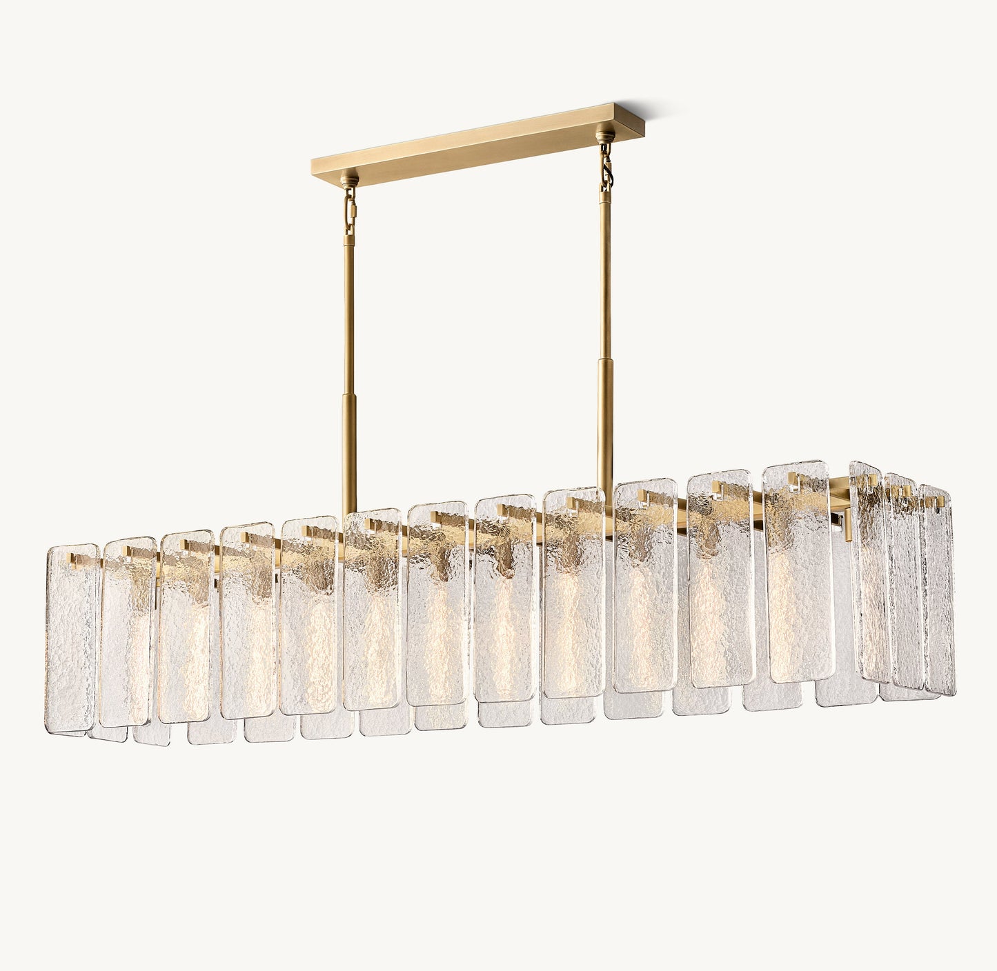 Calamette Glass Rectangular Chandelier 72"