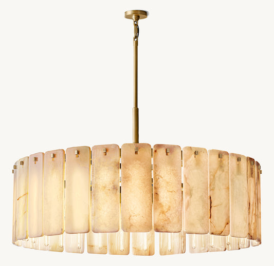 Calamette Onyx Round Chandelier 48"