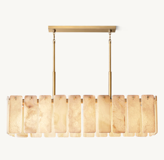 Calamette Onyx Rectangular Chandelier 60"