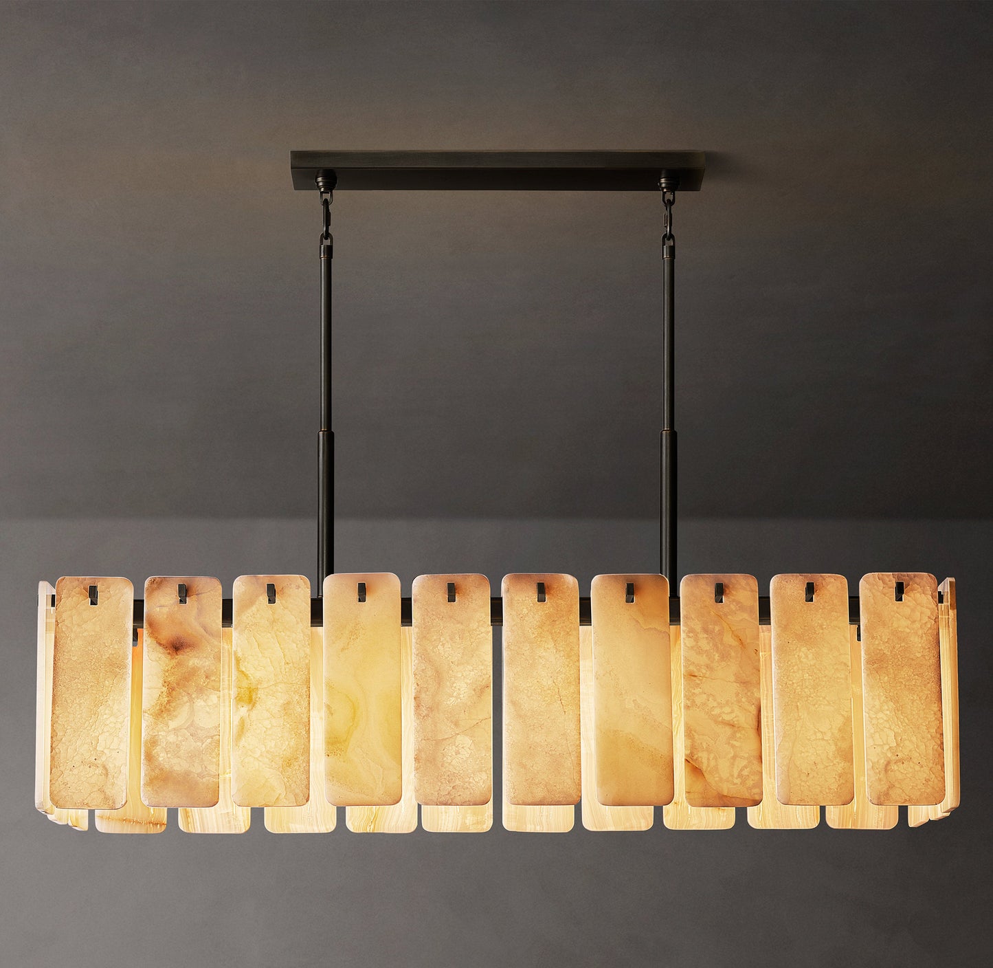 Calamette Onyx Rectangular Chandelier 60"