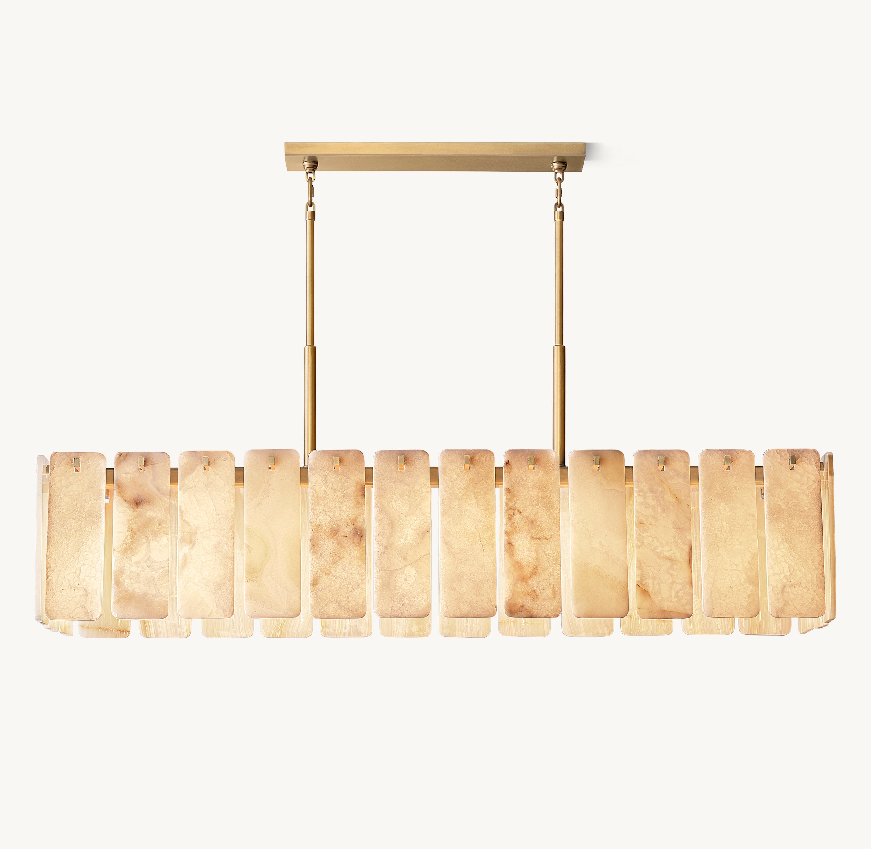 Calamette Onyx Rectangular Chandelier 74"