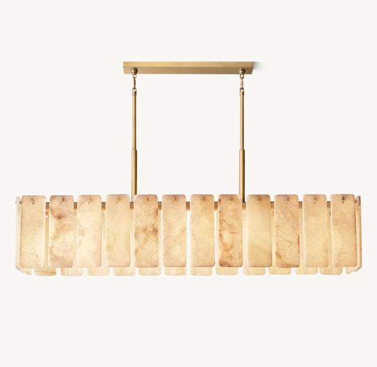 Calamette Onyx Rectangular Chandelier 72"