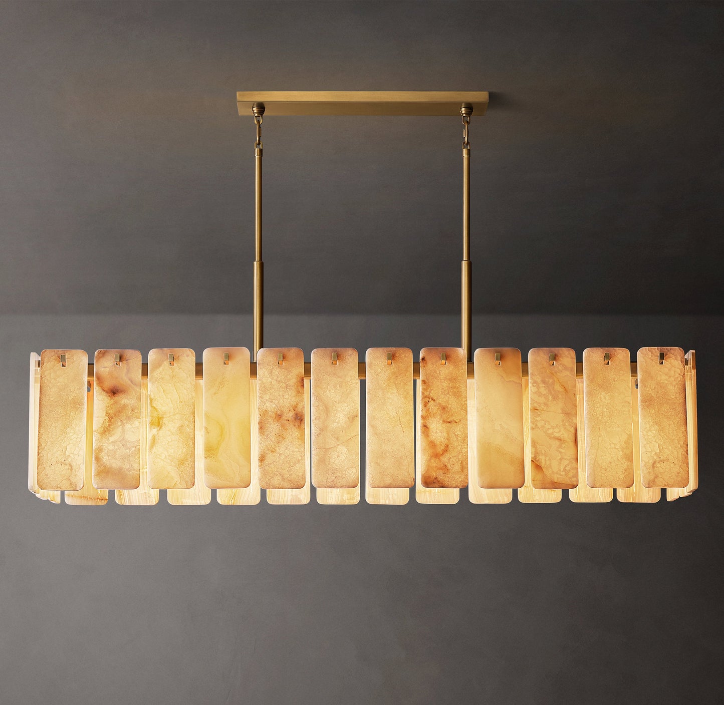 Calamette Onyx Rectangular Chandelier 72"