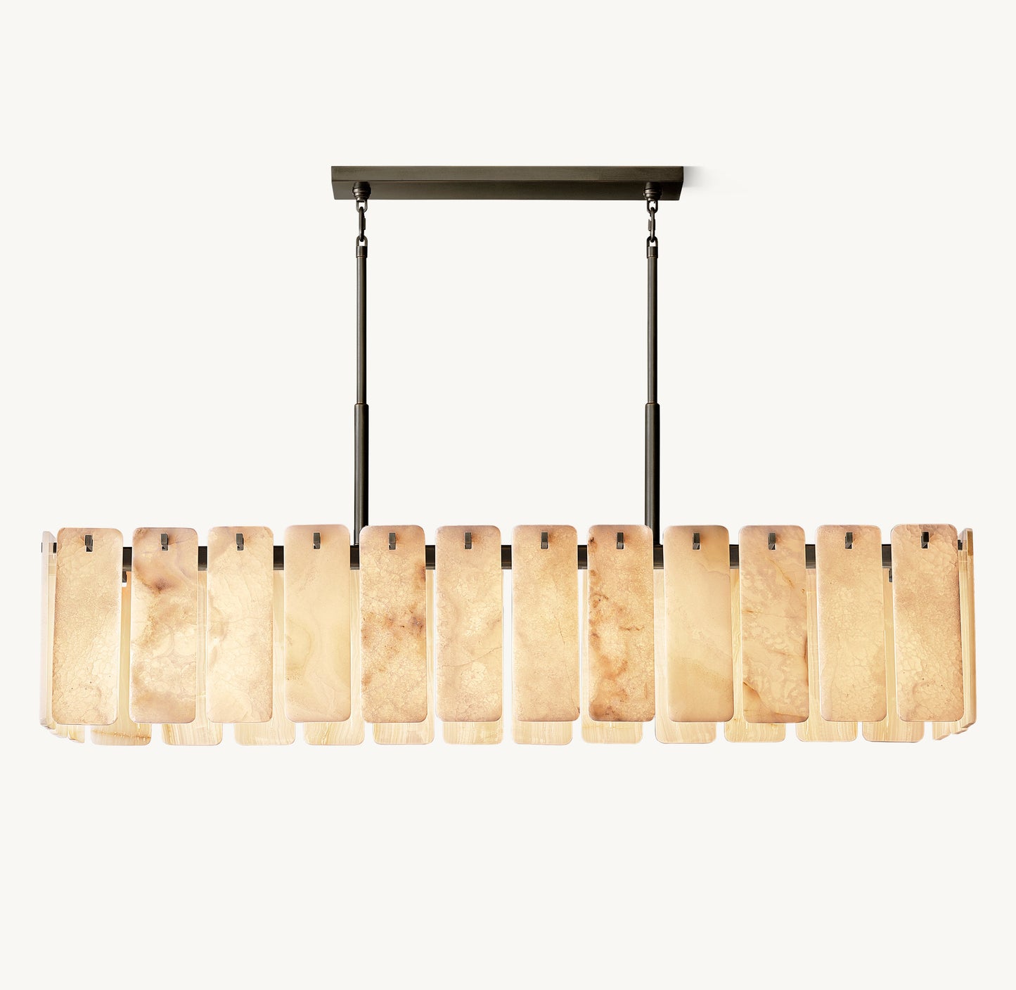 Calamette Onyx Rectangular Chandelier 72"