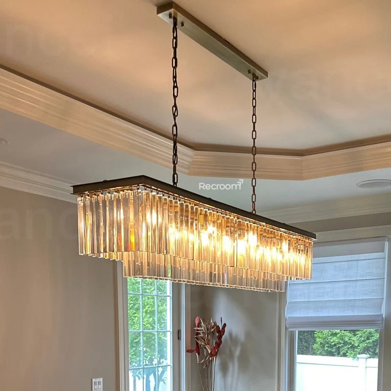 Odean Rectangle Chandelier 40" 49" 59" 72" 2-Layers