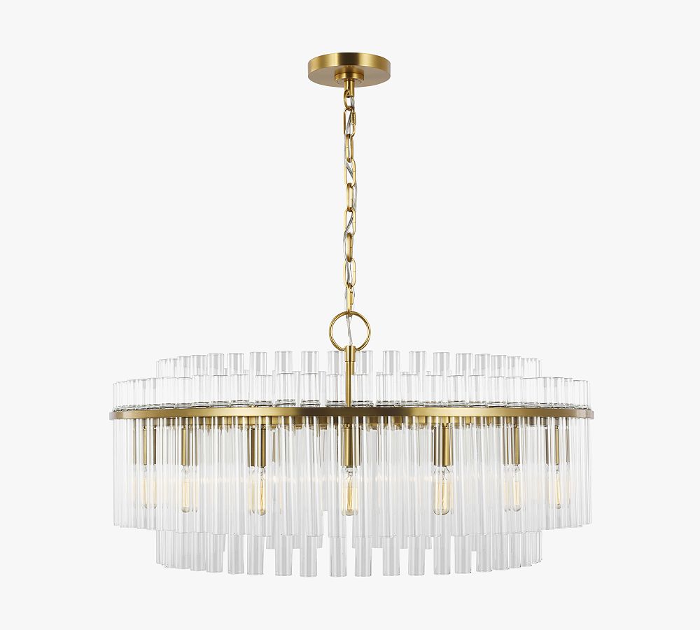 Scarlett Round Glass Chandelier (24"-32")