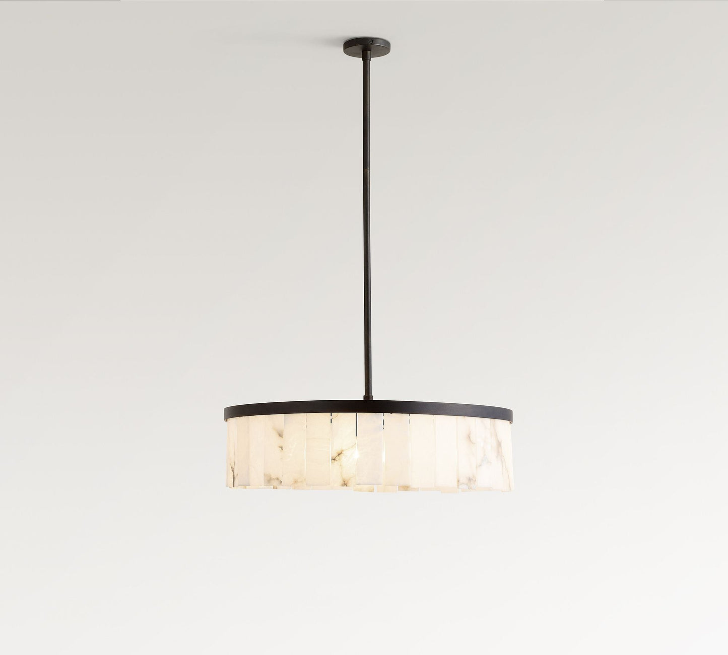 Windham Alabaster Tile Round Chandelier (30"-42")