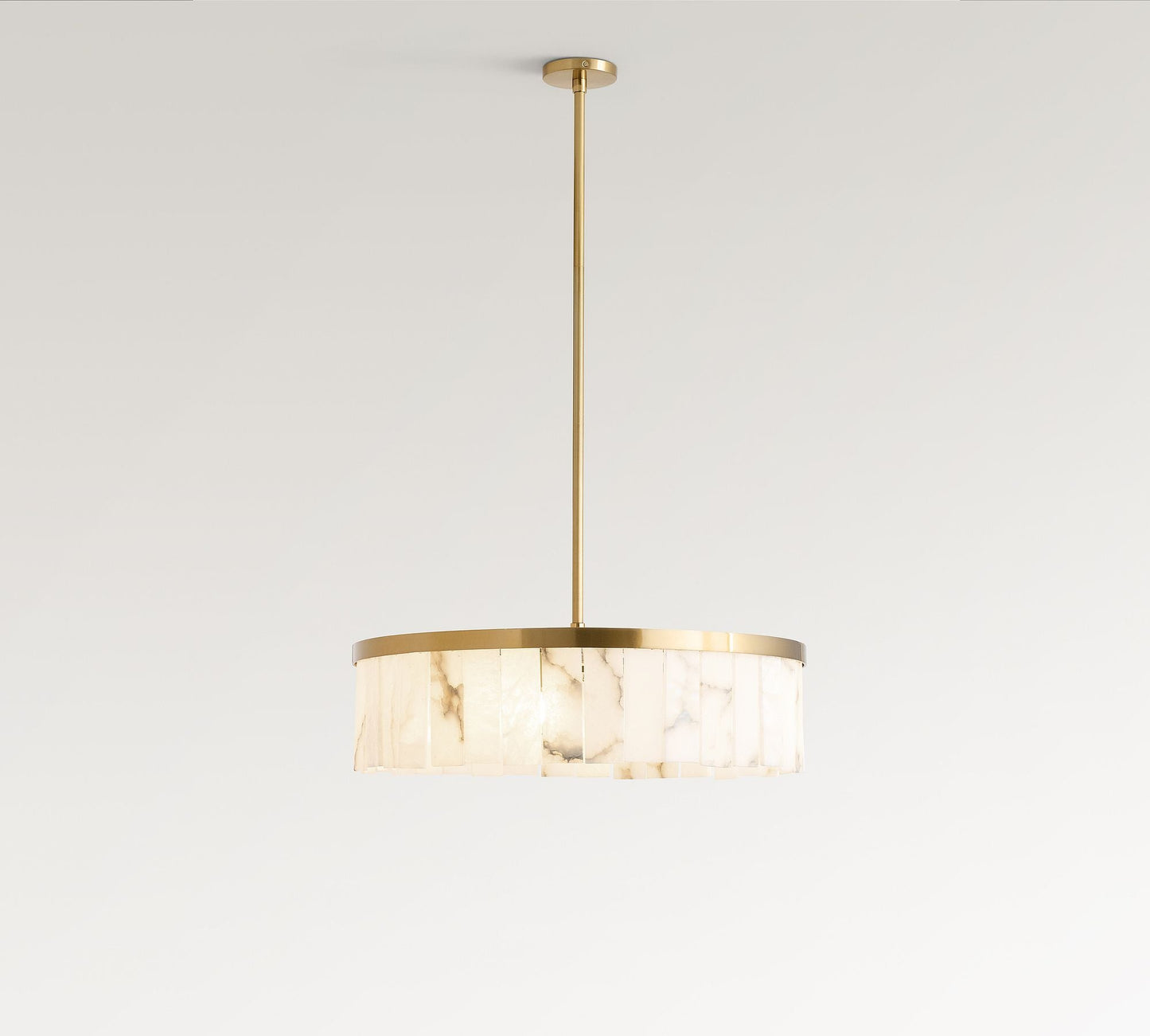 Windham Alabaster Tile Round Chandelier (30"-42")