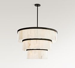 Windham Alabaster 3 Tier Chandelier (35")