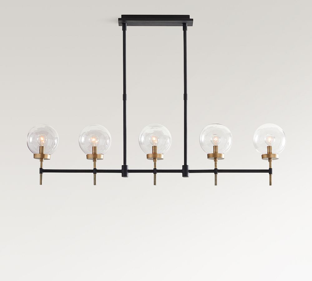 Camryn Glass Globe Linear Chandelier (49"-72")