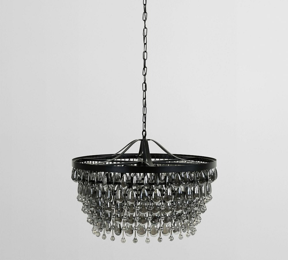 Ordman Crystal Round Chandelier 18" 28"D