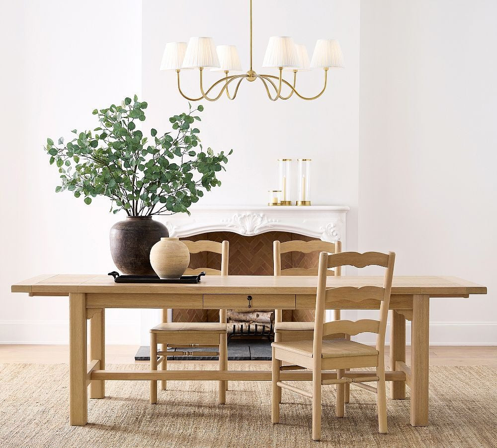 Baylor Round Pleated Shade Chandelier 38"