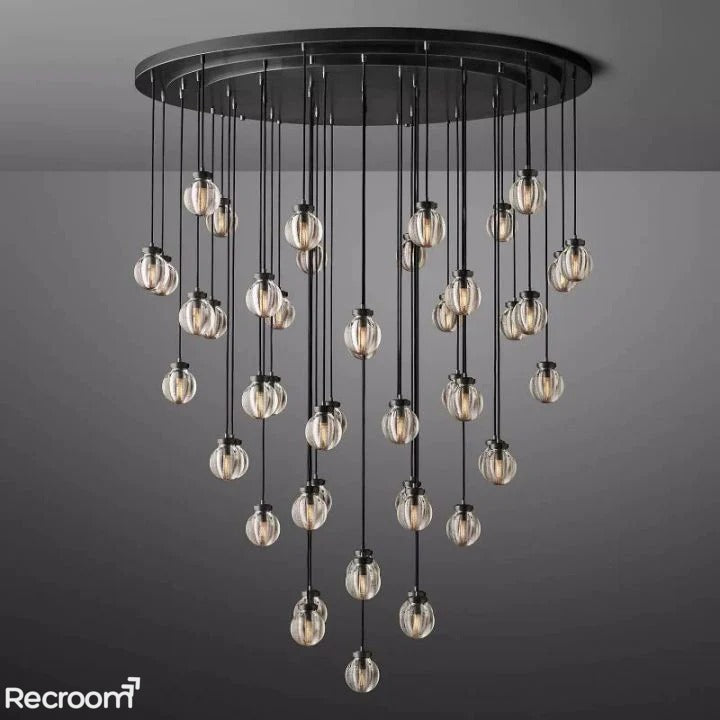 Pearli Round Chandelier 60"