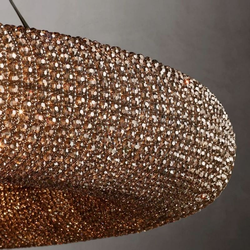 Cristal Hallo Round LED Chandelier 32"