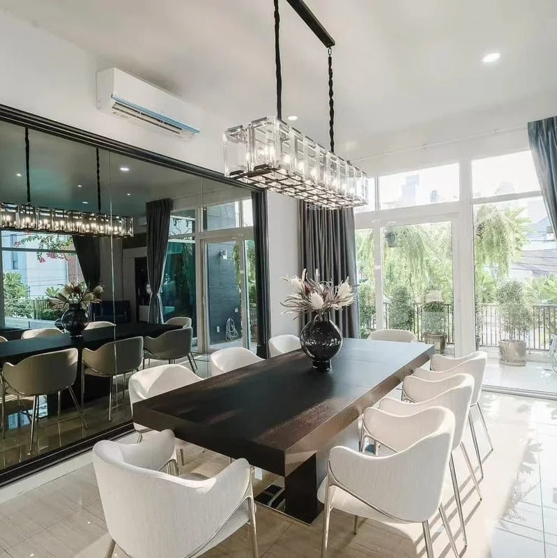 Harllow Multi Crystal Rectangular Chandelier 42“ 54” 62“ 74”