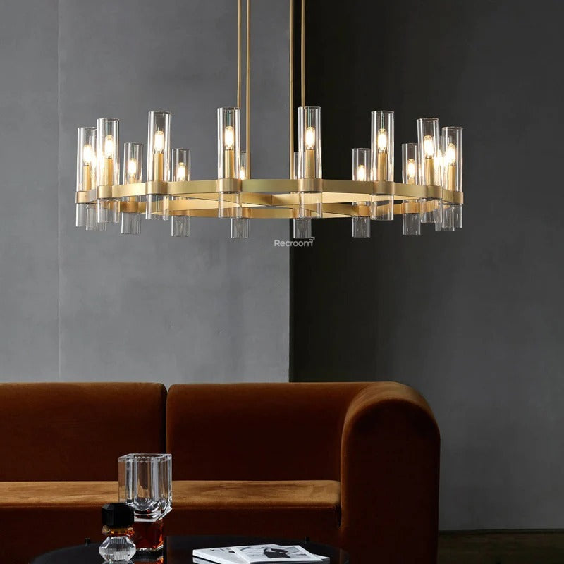 Lavelle Glass Round Chandelier 48"