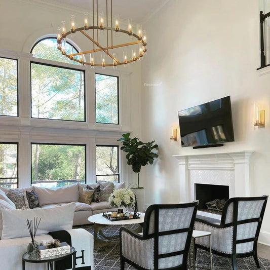 Manory Glass Round Chandelier 60"