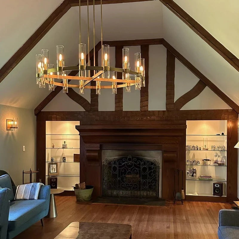 Manory Glass Round Chandelier 60"