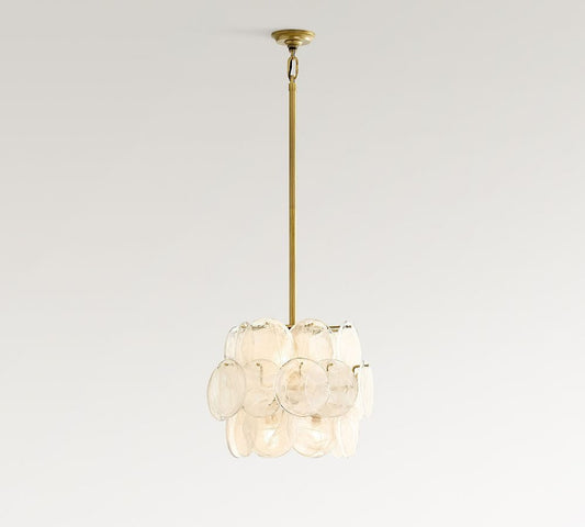 Riviera Glass Disc Pendant 16"