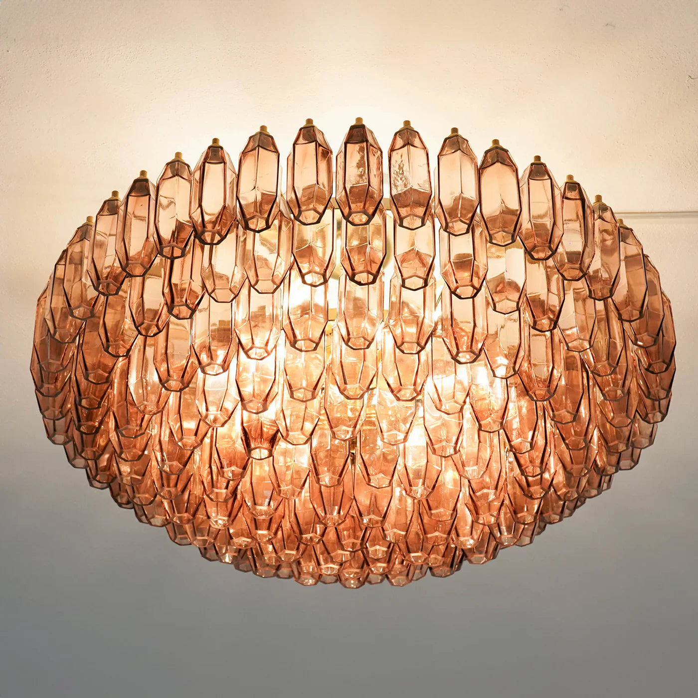 Prismatico Amethyst Glass Ceiling Lamp 35"