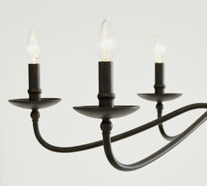 Lucca Iron Round 2-Tier Chandelier (48")