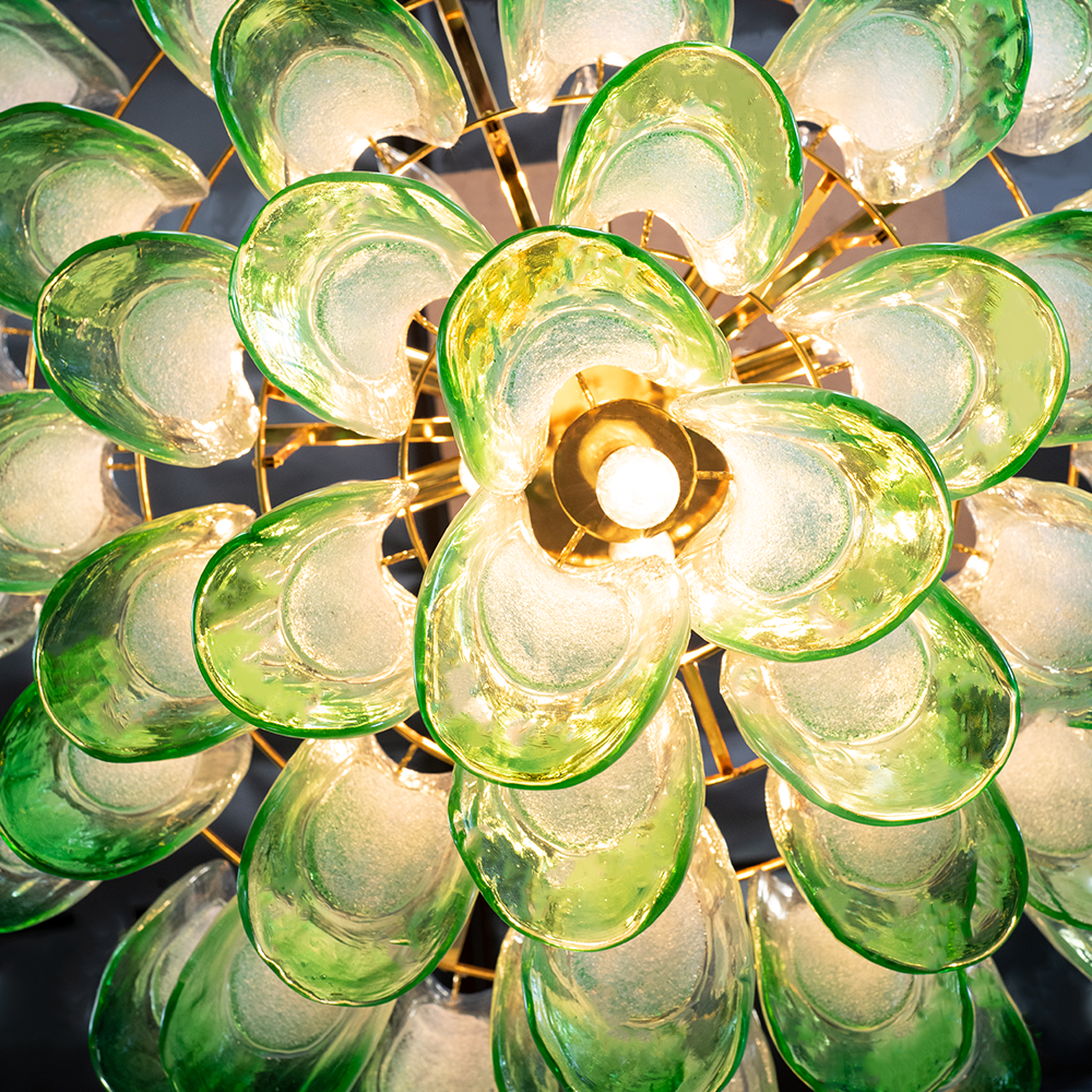 Murano Mid Century  Petal Chandelier