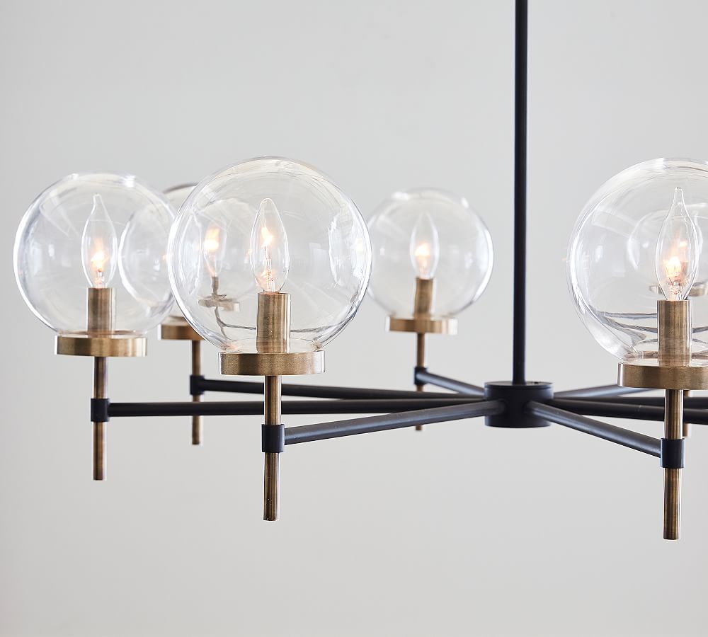 Camryn Glass Globe Round Chandelier (36")