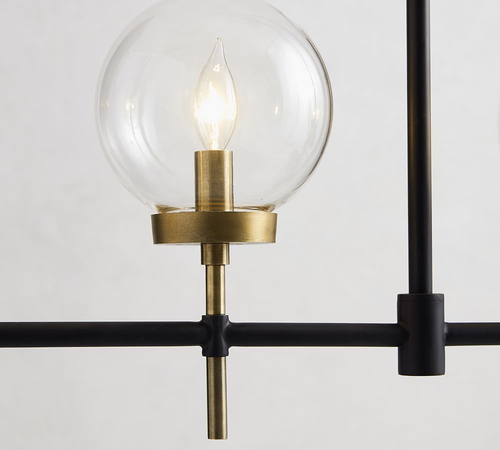 Camryn Glass Globe Linear Chandelier (49"-72")