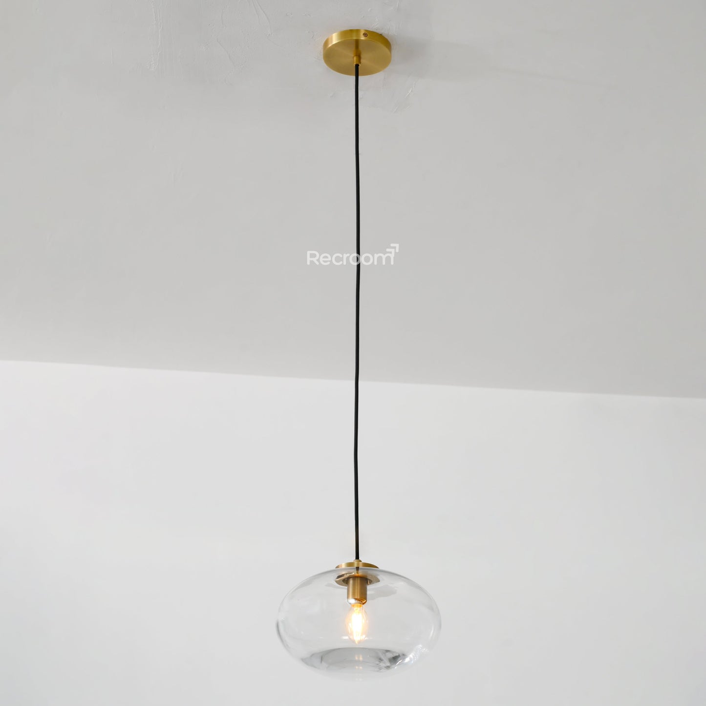 Cabretten Clear Glass Pendant 10"