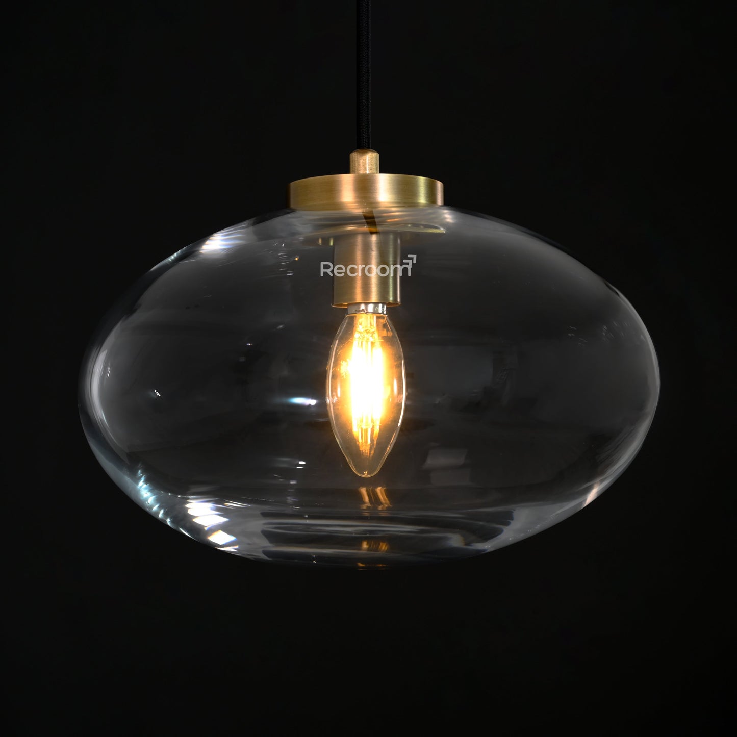 Cabretten Clear Glass Pendant 10"