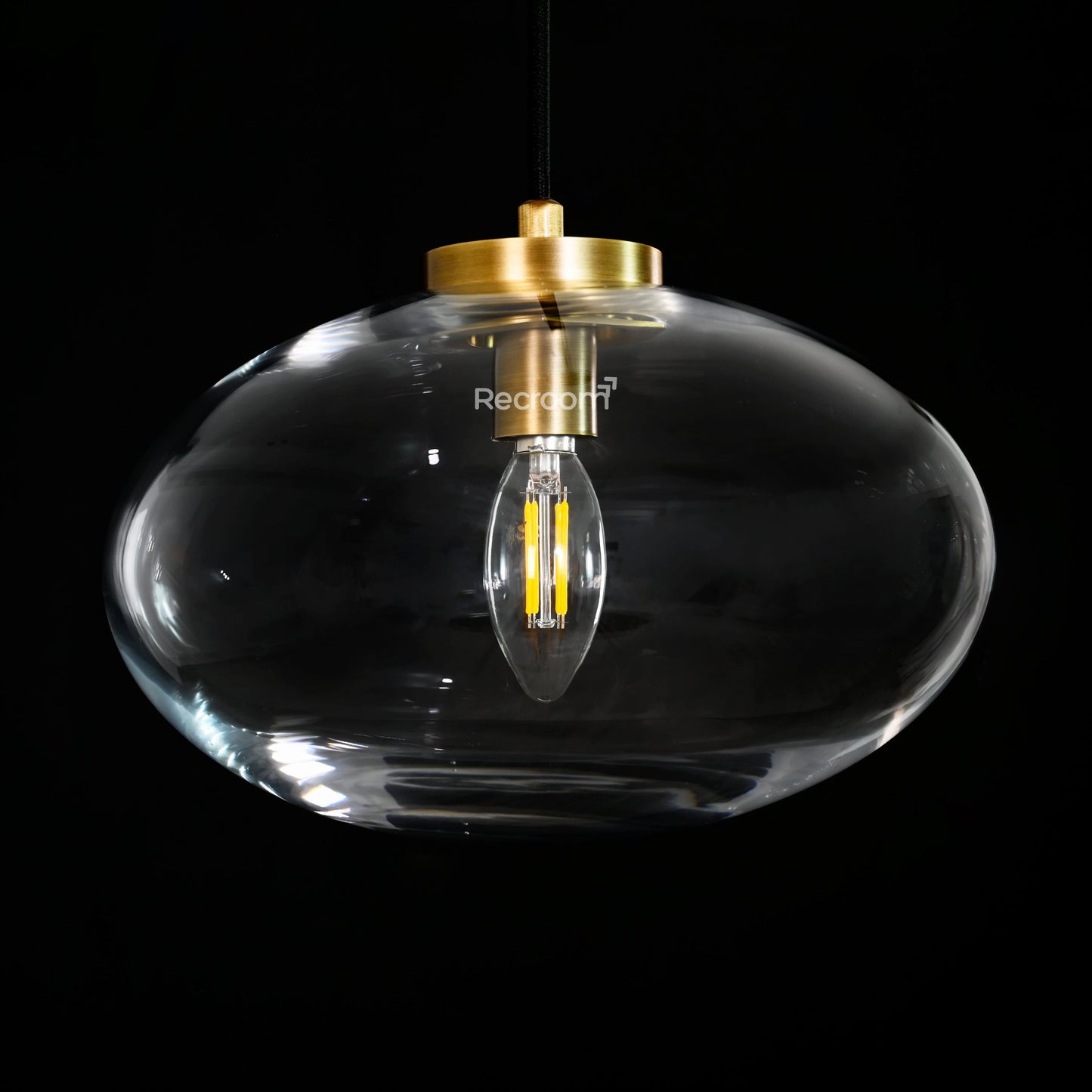 Cabretten Clear Glass Pendant 10"