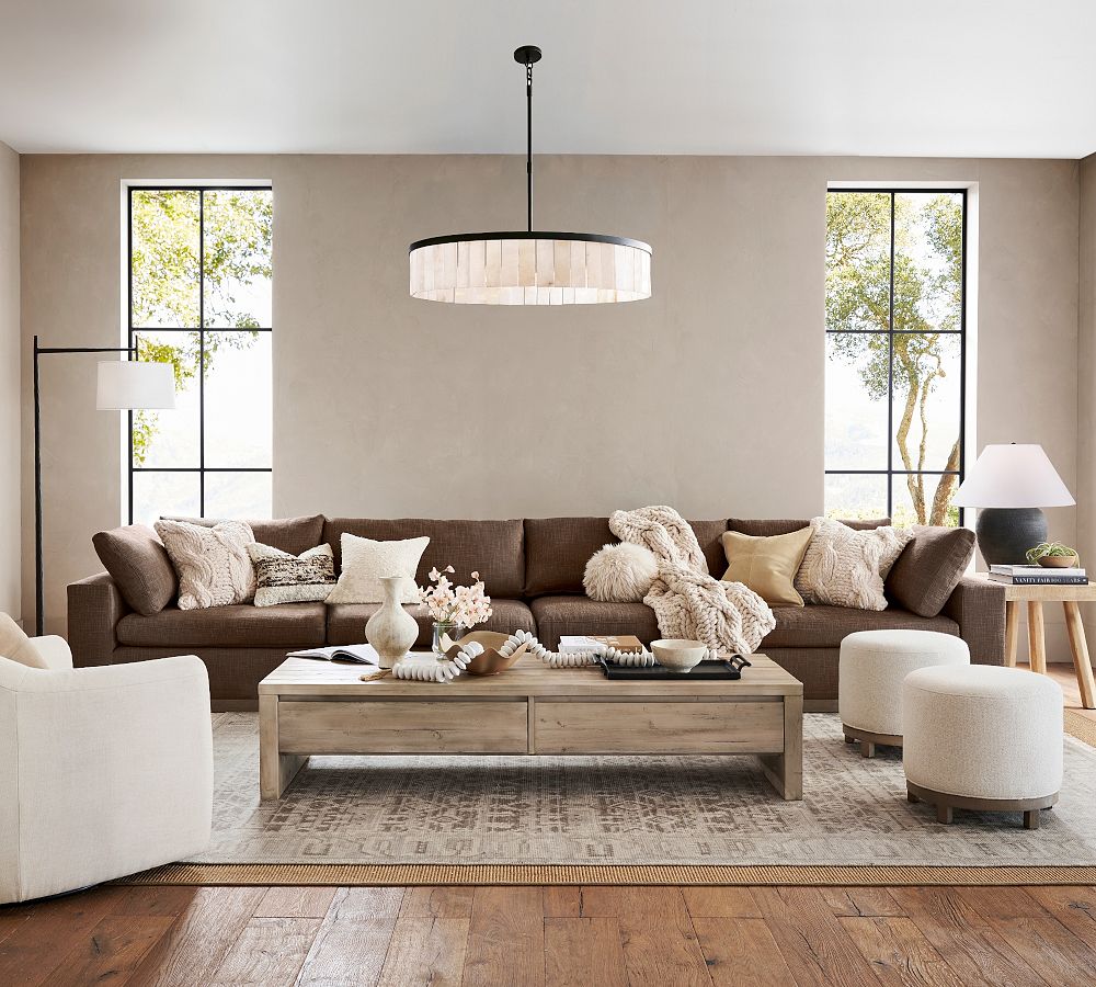 Windham Alabaster Tile Round Chandelier (30"-42")