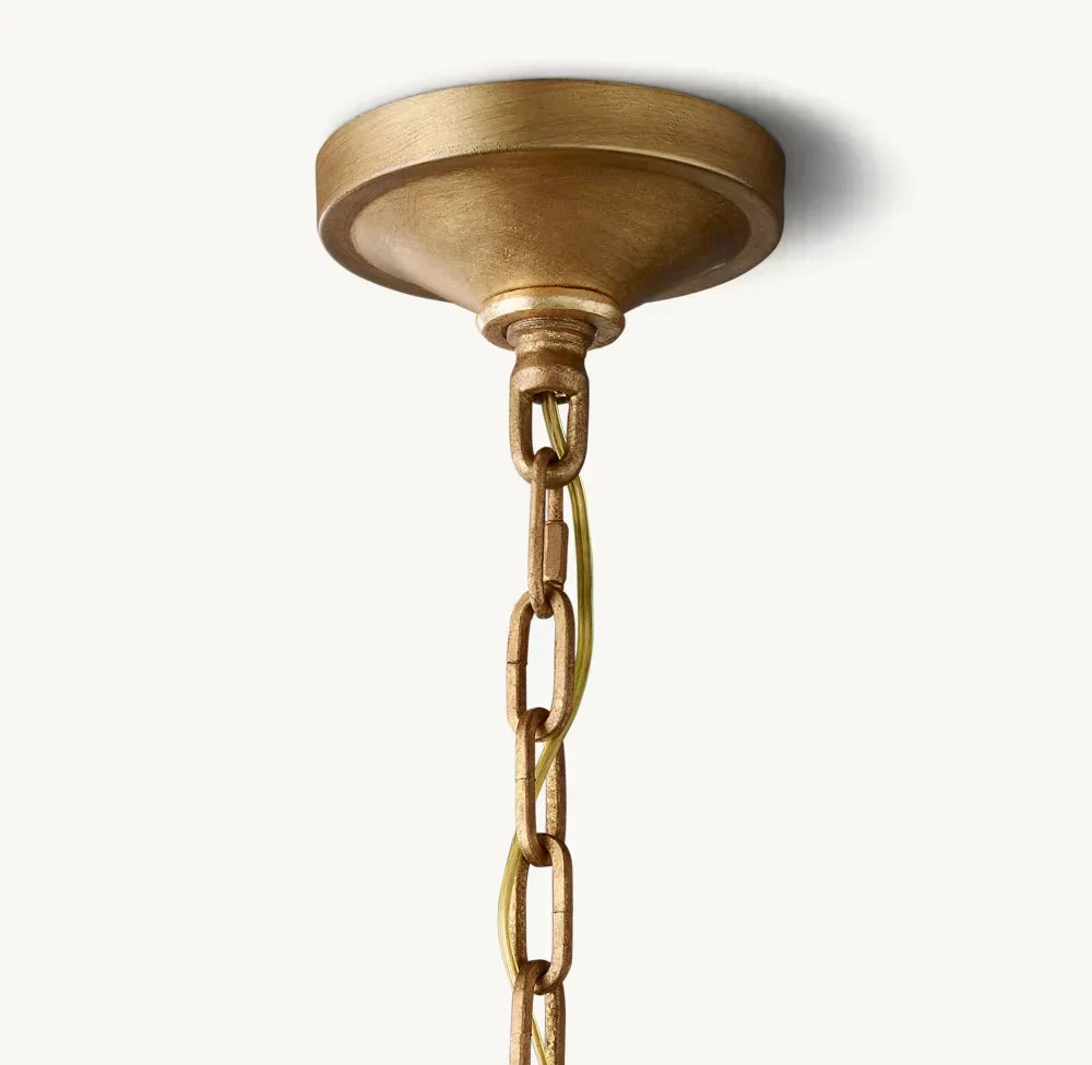 19TH C. ENGLISH OPENWORK ROUND CHANDELIER 60"