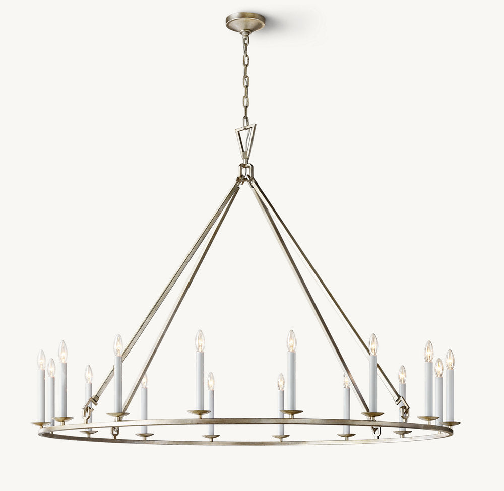 19TH C. ENGLISH OPENWORK ROUND CHANDELIER 72"