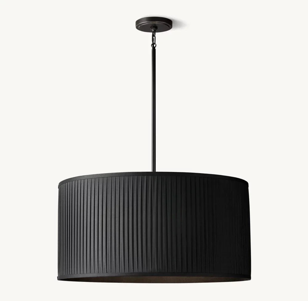 Reed Pleated Drum Pendant