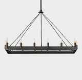 Vintage Filament Rectangular Chandelier