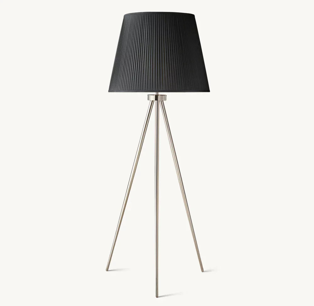 Reed Pleated Silk Shade Floor Lamp