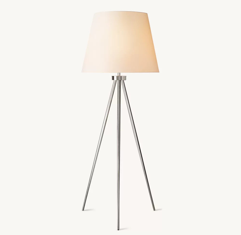 Reed Pleated Silk Shade Floor Lamp