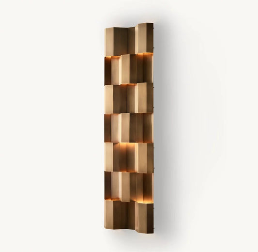 Modernist Grid Grand Sconce