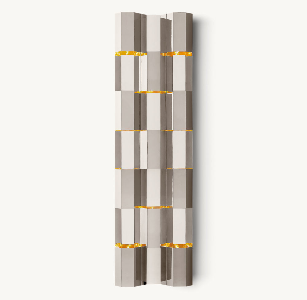 Modernist Grid Grand Sconce