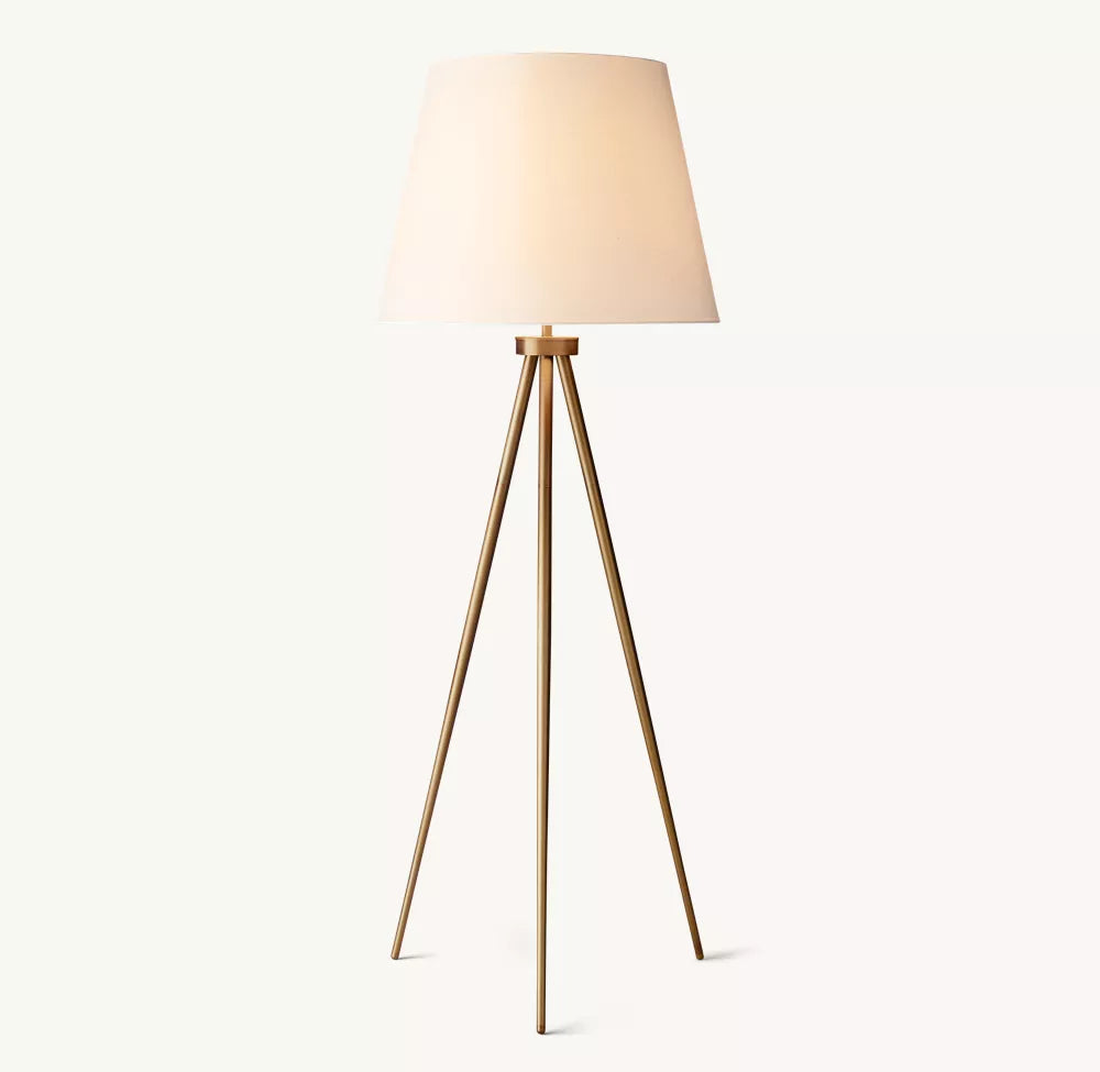 Reed Linen Shade Floor Lamp