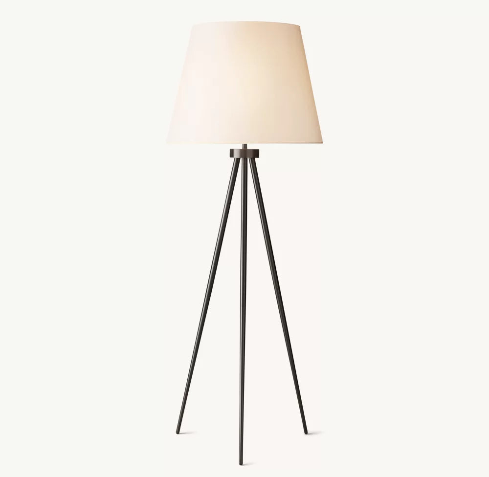 Reed Linen Shade Floor Lamp