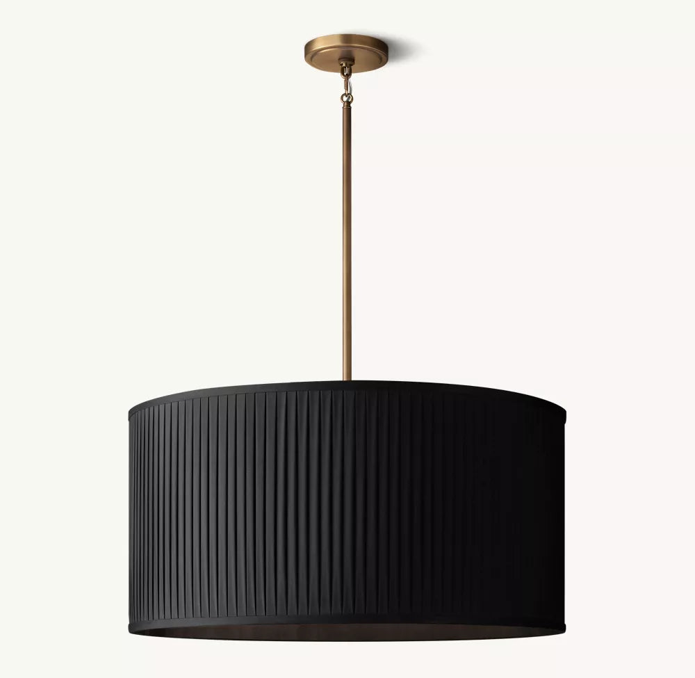 Reed Pleated Drum Pendant